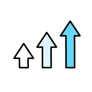 Three Upwards Arrows icon