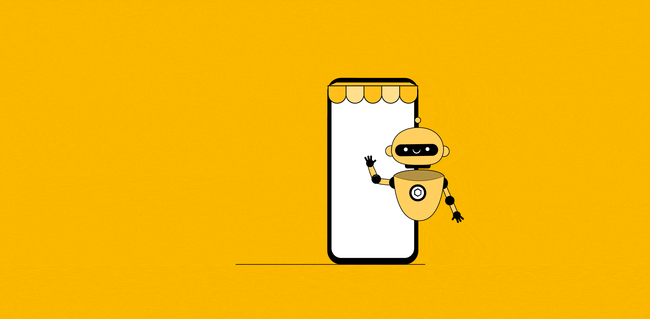 An animation showing AI agents inside a retailer's app